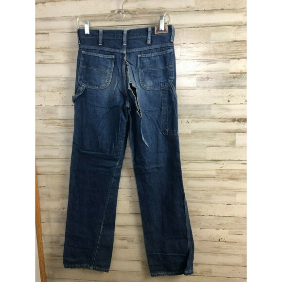 Vintage Wrangler 335SPWR Men's Naturally Worn Distressed Jeans 29X32 1970's - Picture 1 of 5